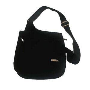 Travelon Crossbody Travel Bag 10x10 Black Nylon Zippers Pockets Flap Organizer